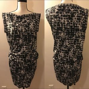 BCBG MAXAZRIA Women Dress Black Comb Sz M